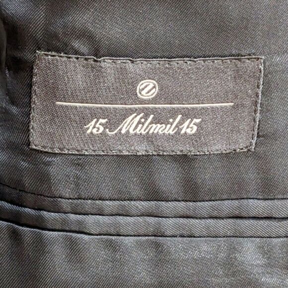 Ermenegildo Zegna x Neiman Marcus Black Wool Striped Three Button Blazer Sz 42US - Picture 9 of 10